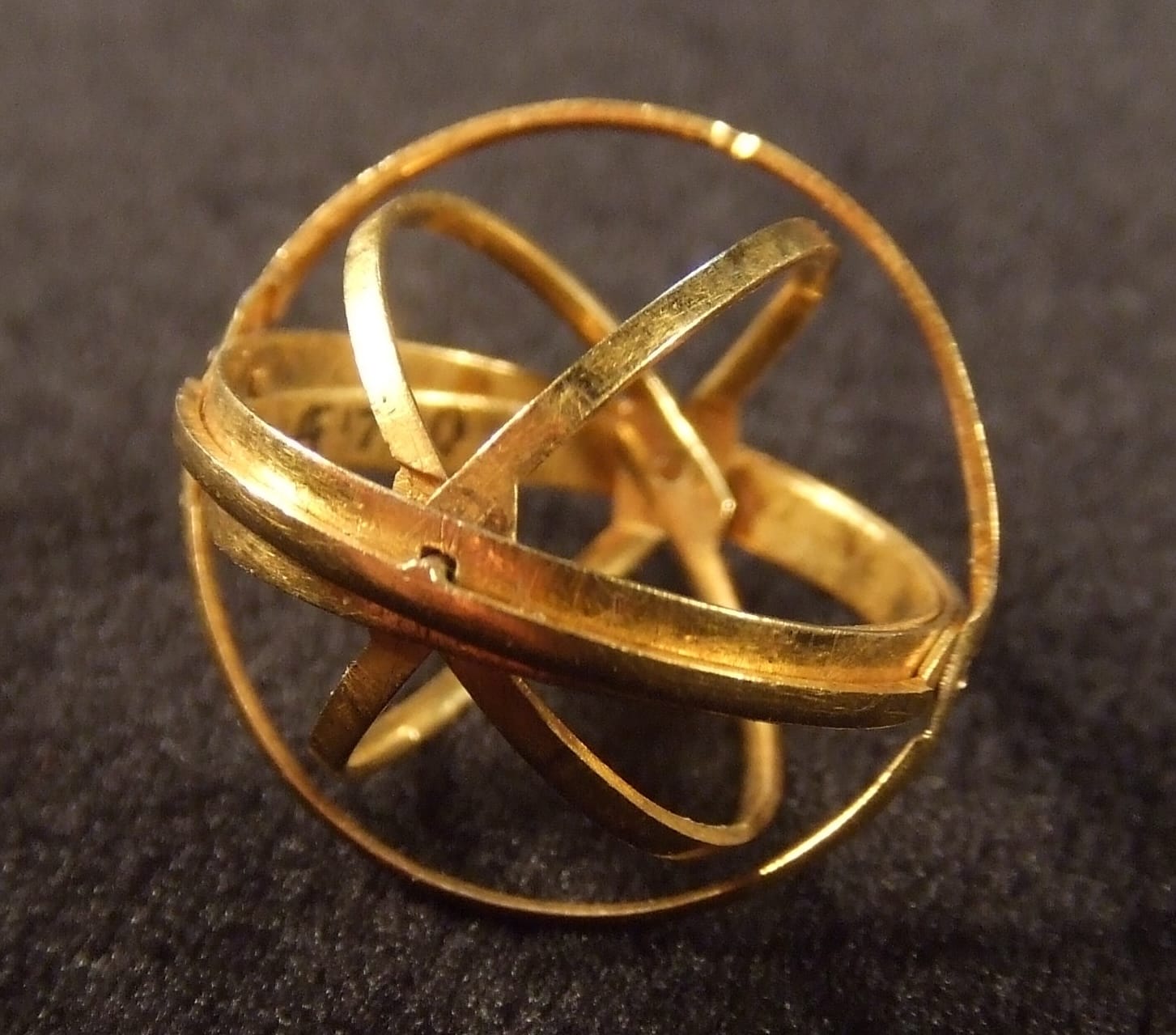 a photo of an armillary ring with no ornamentation
